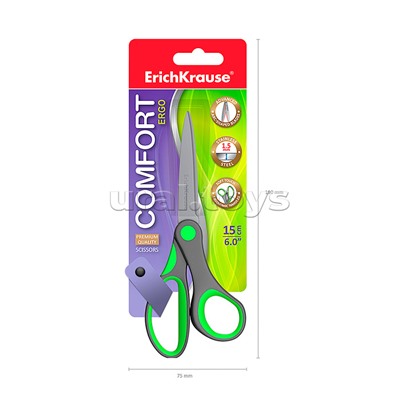 Ножницы Comfort, 15см, ассорти