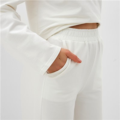 Костюм женский (джемпер, брюки) MINAKU: Casual Collection, размер 50, цвет экрю