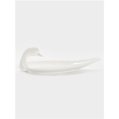 Блюдо Magistro «Лебедь», 34×19 см, фарфор, белое