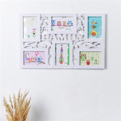 Фоторамка коллаж Семья 53x35 см / XZ1816 /уп 24/ 6 фото