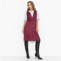 Сарафан из мягкой экозамши, Магическая сила (бордо)