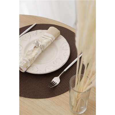Салфетки сервировочные на стол Magistro «Лофт», 4 шт., d=38 см, коричневые