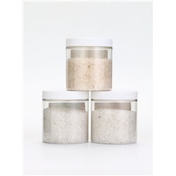 Соль для ванны, набор 3 шт. × 200 г, мандарин, яблочный пунш, имбирное печенье, URAL LAB