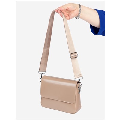 Ручка для сумки, стропа, с карабинами, 139±3×3.8 см, бежевая