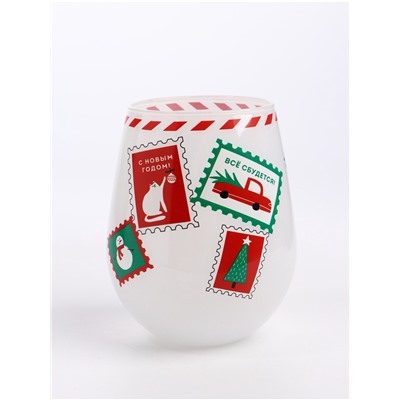 Стакан стеклянный новогодний «Все сбудется», 620 мл