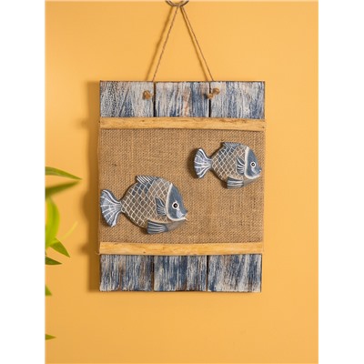 Панно плетёное «Пара рыбок», 25×4×55 см