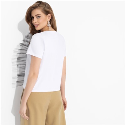 Футболка с декором из сетки, Завоюй меня (heart)