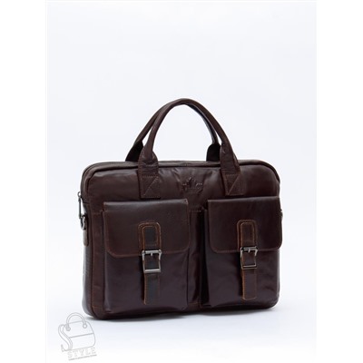 Портфель мужской кожаный 0993Z coffee Zinimsk в Новосибирске