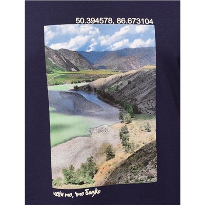 Футболка из премиального хлопка с авторским принтом