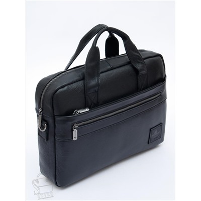 Портфель мужской кожаный 11011Z black Zinimsk в Новосибирске
