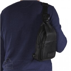 Рюкзак мужской кожаный 3014-1TR black Tough Ruder