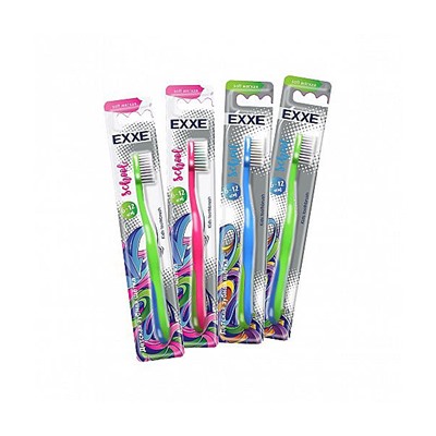 Зубная щетка EXXE детская school 6-12 лет мягкая. /12/48