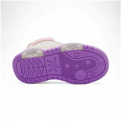 Кроссовки высокие демисезонные В7776-20 бежево розовые