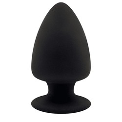 Черная анальная втулка Premium Silicone Plug XS - 8 см.