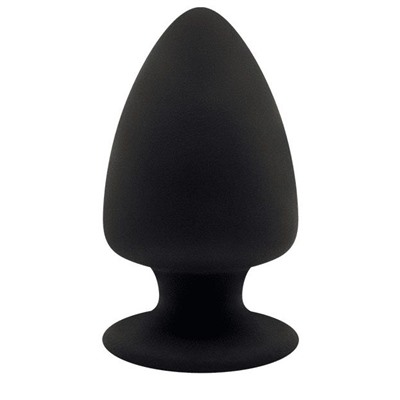 Черная анальная втулка Premium Silicone Plug XS - 8 см.