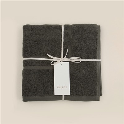 Коврик махровый SL HOME: Basic «Олива», 50×70 см, хлопок 100%