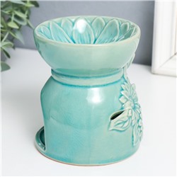 Аромалампа для эфирных масел «Подсолнухи в поле», керамика, 9.8×9.8×11 см, МИКС