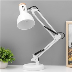 Настольная лампа RISALUX «Юнец», Е27, 40 Вт, белая, 14.5×14.5×62 см