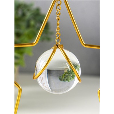 Фигура настольная «Капля в звезде», под золото, 19.5×18×5.2 см