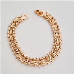 Браслет с позолотой, коллекция "Дубайское золото", ювелирная бижутерия, арт. 214.001-019592-золотистый3