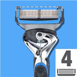 Кассеты для бритвы Джиллетт(ʤɪˈlet) FUSION-5 PROSHIELD CHILL (4 шт.) (Оригинал)