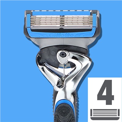 Кассеты для бритвы Джиллетт(ʤɪˈlet) FUSION-5 PROSHIELD CHILL (4 шт.) (Оригинал)