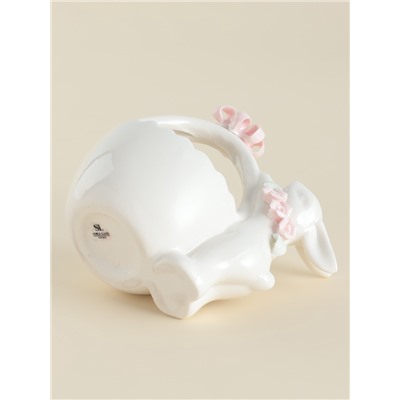 Конфетница SL Home «Лесные кролики», 12.5×8×12 см, фарфор, белая