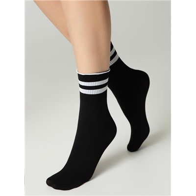 Удлиненные CONTE FANTASY Удлиненные носки с волнистой резинкой в полоску