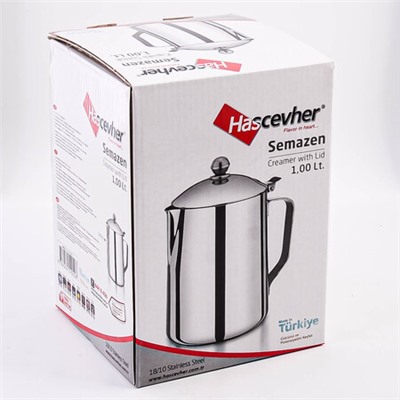800-207 Молочник питчер с крышкой 1л Hascevher Semazen нерж/ст (х12)