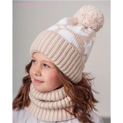 Q 201 D 201 Комплект флис (колпак+снуд) (52-54)