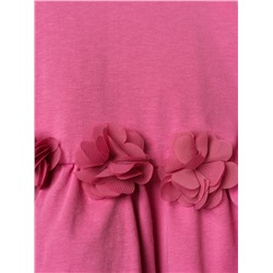 Джемпер детский трикотажный для девочек (футболка с длинными рукавами)