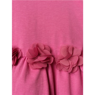 Джемпер детский трикотажный для девочек (футболка с длинными рукавами)