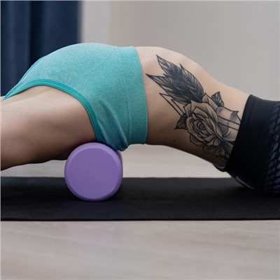 Ролик массажный Sangh, 30×9 см, цвет фиолетовый