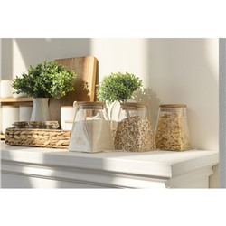 Банка для сыпучих продуктов BellaTenero «Эко», 650 мл, 10×12.5 см, с бамбуковой крышкой, стекло, прозрачная