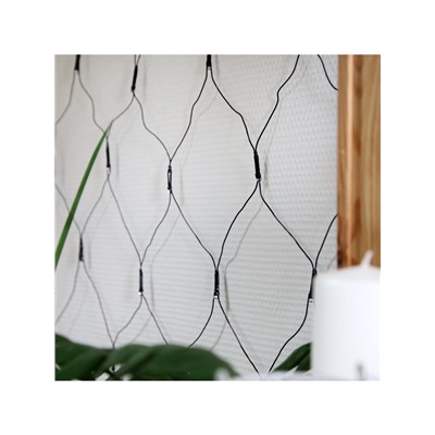 Гирлянда «Сеть» 2×2 м, IP20, тёмная нить, 224 LED, 8 режимов, 220 В, свечение белое