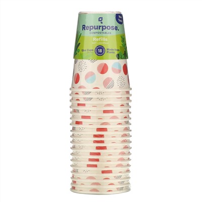 Repurpose, Non Toxic, 12 oz Cups, 18 Count