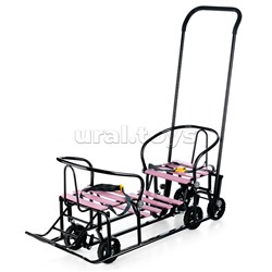 Санки Погодки-1 Универсал (черный-слива) сколы царапины потёртости лкп не родной толкатель