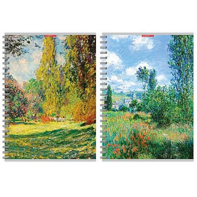 Тетрадь А4  96л клетка на спирали "Пейзаж" 15232/2 Academy style