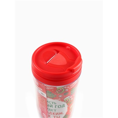 Чай чёрный в термостакане «Новый год будет сладким», вкус: яблочный штрудель, 20 г