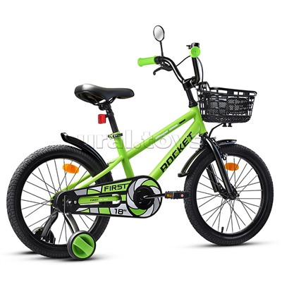 Велосипед 18" Rocket First, цвет зеленый