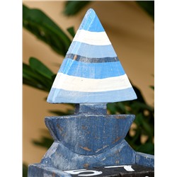 Календарь настольный «Кораблик», 11×5.5×19 см, дерево, синий