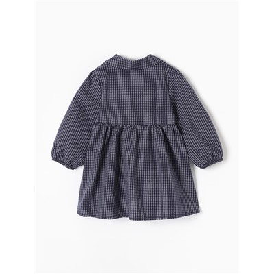 Платье для девочки «Крошка Я. Клетка», рост 86-92 см, синее