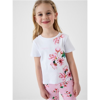 Комплект трикотажный для девочек: фуфайка (футболка), брюки