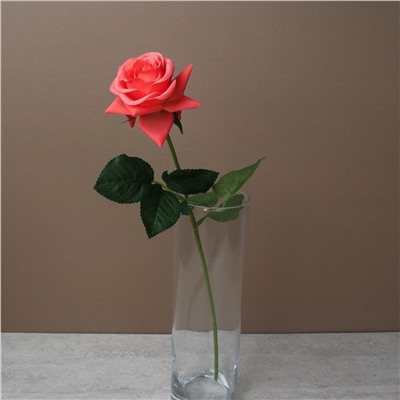 Цветок искусственный Роза 42 см / GR-007 /уп 60/720/силикон (бело-розовый)