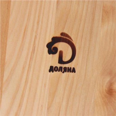Доска для подачи шотов деревянная Доляна, 25×20×1,8 см, на 6 рюмок, диаметр ячеек 5 см, с пропиткой, берёза