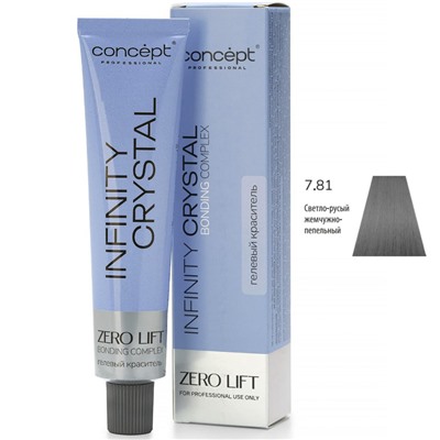 CONCEPT Infinity Crystal Гелевый полуперманентный краситель для волос 7/81 светло-русый жемчужно-пепельный 60 мл