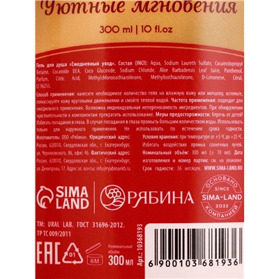 Новогодний подарочный набор косметики «Уютные мгновения»: гель для душа 300 мл и мист для тела 88 мл, URAL LAB