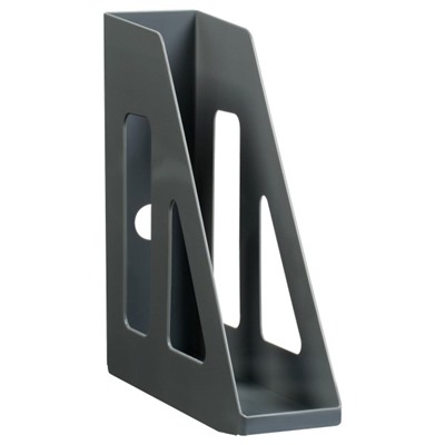 Лоток для бумаг вертикальный  70 мм Актив серый ЛТ510, ЛТВ-31097 Стамм