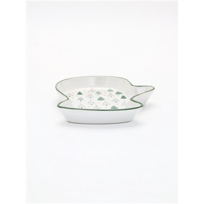 Блюдо новогоднее «Зимний лес», 20×17.5×3 см, ручная работа