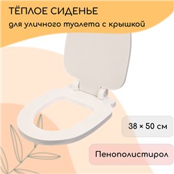Сиденье для уличного туалета, с крышкой, 38×50 см, Стандарт, пенополистирол